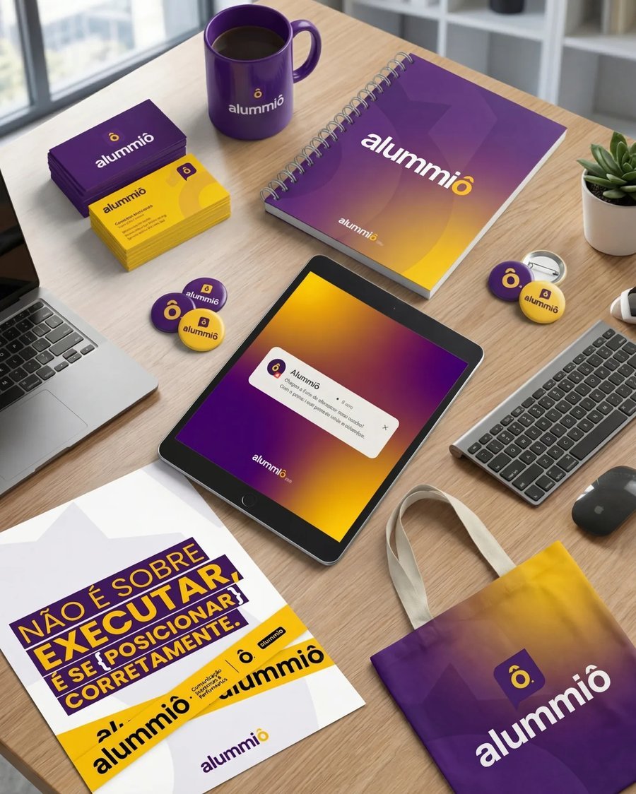 Enxoval e papelaria da marca alummiô